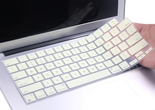 Keyboard Skin Compatible for 2026-2022 MacBook Air 13.6 & 15 inch M5 M4 M3 M2 A3449 A3448 A3240 A3114, 2026-2021 MacBook Pro 14 & 16 M5 M4 M3 M2 M1 A3426 A3427 A3428 A3429 A3434 A3112 (Creamy) - color: Creamy