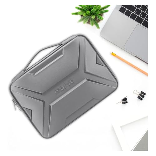 MOSISO Laptop Case 15.6 inch, 15-16 inch Laptop Sleeve, Gray | Compatible with MacBook Pro 16 / Air 15,HP Acer Dell Lenovo ASUS,Artistic Geometric EVA Carrying Case Hard Shell with Handle - color: Gray, size: 15.6 inch