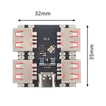 ChenYang 4 Port USB 2.0 HUB,USB C 1 to 4 USB 2.0 Splitter Port Multiplier Expansion Adapter for Laptop/Flash Drive/Keyborad/Mouse - style: USB-C 1-to-4 USB-A