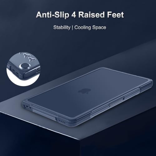 MOSISO Compatible with MacBook Neo Case 13 inch 2026 A3404 A18 Pro Chip | Anti-Crack Cover Protective Hard Shell Case with Shock-Absorbing TPU Bumper, Indigo - color: Indigo