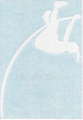 Girl Pole Vaulter Vaulting - Track & Field - Cars Trucks Moped Helmet Hard Hat Auto Automotive Craft Laptop Vinyl Decal Store Window Wall Sticker 04022