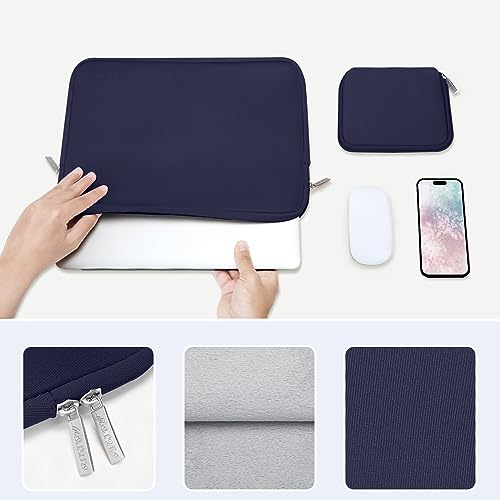 MOSISO Laptop Case 13 inch, 13 inch Laptop Sleeve with Small Case | Compatible with MacBook Neo / Air M5 M4 M3 M2 M1 2026-2018 / Pro M2 M1 2026-2016, Neoprene Computer Sleeve Bag, Navy Blue - color: Navy Blue, size: 13 inch