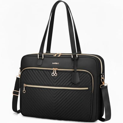 Laptop Bag Case 15.6 16 inch for Women Men Tote Bag Briefcase Compatible with HP Envy Pavilion, Dell XPS Inspiron, ASUS VivoBook, Acer, Surface, Messenger Shoulder Bag with Handle, Black - color: Black, size: 15.6 inch