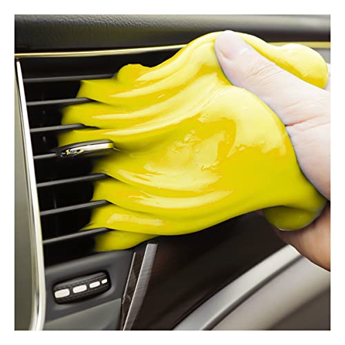 Moly Magnolia Cleaning Gel for Car, Universal Detailing Putty Gel Detail Tools Car Interior Cleaner, Removal Putty Cleaning Keyboard Cleaner for Car Vents, PC, Laptops, Cameras (Yellow) - color: Yellow