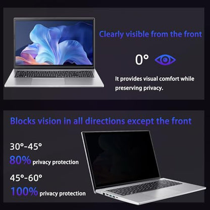 12.5" Privacy Screen Computer for 16:9 Aspect Ratio, 2-Sided Removable Anti-Peeping/Anti-Glare, Blue Light Block, UV Protect, Reduce Strain, Anti-Scratch, Fits 12.5-inch 16:9 Protector Film - size: 12.5inch 16:9