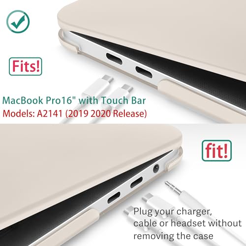 May Chen for MacBook Pro 16 inch Case 2019 2020 Release A2141 with Keyboard Cover Screen Protector Dust Plug for New 16 inch MacBook Pro Case with Touch Bar Soft Touch Plastic Hard Shell - Rock ash - color: Rock ash