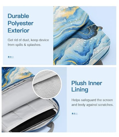 MoKo 9-11 Inch Tablet Sleeve Bag Handle Carrying Case with Shoulder Strap | Fits iPad Pro/Air/A16 11-inch, iPad 10th 10.9-inch, iPad 9/8/7th 10.2-inch, iPadAir 5/4th 10.9-inch, Cloudy Blue - color: Cloudy Blue, size: 9-11 inch