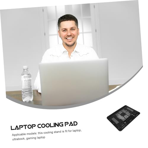 Ergonomic Laptop Cooling Pad with Silent LED Fans Ultra-Thin Computer Stand for Gaming and Office Laptops Quiet Cooler for Heat Dissipation
