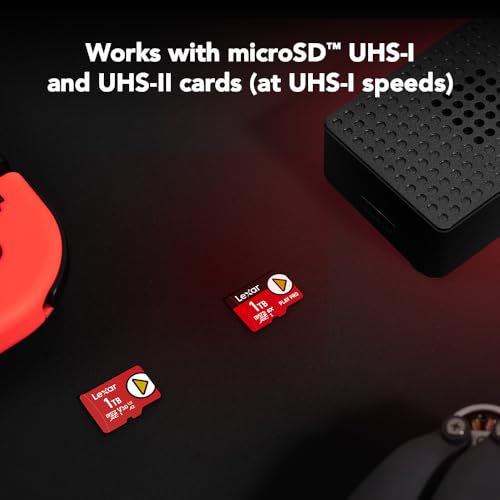 Lexar Play PRO MicroSD Express Card Reader, USB 3.2 Gen 2, up to 900MB/s Read, Compatible with Express microSD UHS-I Card (LRW540U-RNHNG) | USB 3.2 GEN2 Reader, Up to 900MB per S, Fan Lowers Temp Up to 19 Degree C, Includes USB-C Cable Plus USB-a Adapter