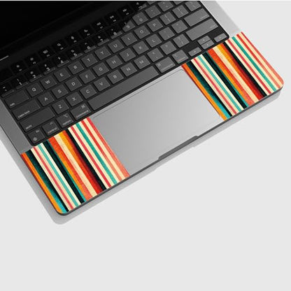 Universal Laptop Skin Sticker with 2 Wrist Pad Skins, Waterproof Scratch Resistant Vinyl Laptop Cover Decal, Cut to Fit for 11–15.6 Inch MacBook HP Dell Lenovo, Color Vertical Stripe - color: Color Vertical Stripe