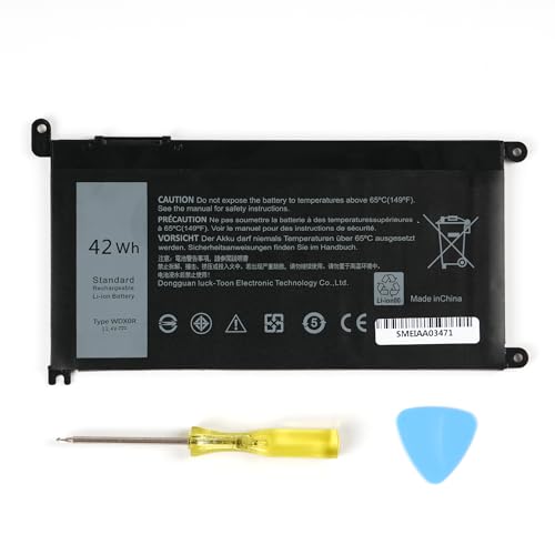 WDX0R Laptop Battery Replacement for Dell Inspiron 13 15 Series 5000 7000 5567 7573 5570 7579 7378 5565 5379 5378 Latitude 3490 3590 3340 3400 3390 3500 3190 Vostro 5468 5568 P69G 3CRH3