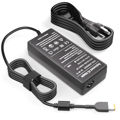 135W Slim Tip Charger Compatible with Lenovo ThinkPad Docking Station | Power Supply Cord for Universal Thunderbolt 3 4 Smart Essential Dock Gen 1 2, Ultra Pro Docking Station