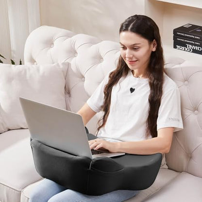 cooloo8 Lap Desk, Reading Pillow, Laptop Pillow for Lap, Portlands Portable Desk Pad for Bed, Couch, Car (Black)