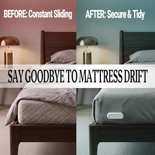 Bed Sheet Holder for Corners, New Upgrade Bed Sheet Grippers Dual-Side Lock Design, 4Pcs Bed Sheet Holders Heavy Duty Sheet Clips Fitted All Mattress Sizes, Lock Sheet Holders Keep Firm (White)
