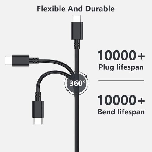 JEIBAO 65W 45W USB-C Laptop Charger Compatible with Dell Latitude 5540 5530 5520 5420 5430 5440 5450 7530 7440 7430 7420 7340 7330 7320 XPS 13 9250 9350 9360 9365 9370 9380 9550 Adapter Power Cord - color: Black3