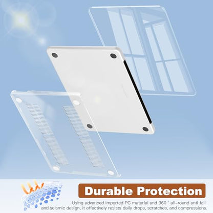 CISSOOK for MacBook Neo 13 inch Clear Case 2026 Model A3404 A18 Pro Chip | 5in1 Set Hard Shell Case, Keyboard Cover, Screen Protector, Scratch Resistant, Ultra-Thin, for Office & Travel - color: Clear