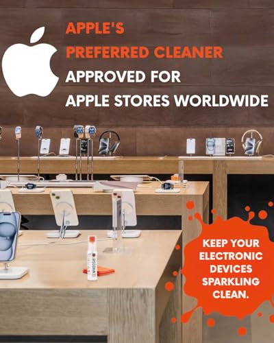 Whoosh Screen Shine Go Refillable Screen Cleaner Kit, 1 fl oz | TSA Approved for Travel, Streak Free Finish, For MacBook, Phone and Eyeglasses, Microfiber Cloth Included - size: 1 fl oz (Pack of 1)