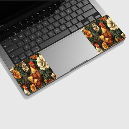 Universal Laptop Skin Sticker with 2 Wrist Pad Skins, Waterproof Scratch Resistant Vinyl Laptop Cover Decal, Cut to Fit for 11–15.6 Inch MacBook HP Dell Lenovo, Cock - color: Cock