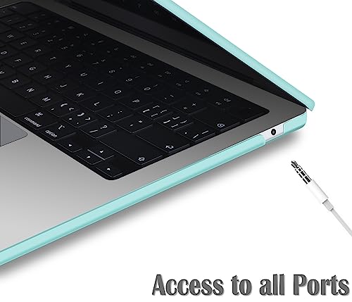 UESWILL Case for MacBook Air (15 inch, M2 M3 M4 M5, 2023 2024 2025 2026) Model A3448 A3241 A3114 A2941, Matte Hard Shell Cover + Microfiber Cloth, Green - color: Green, size: MacBook Air 15" (M2 M3 M4 M5)