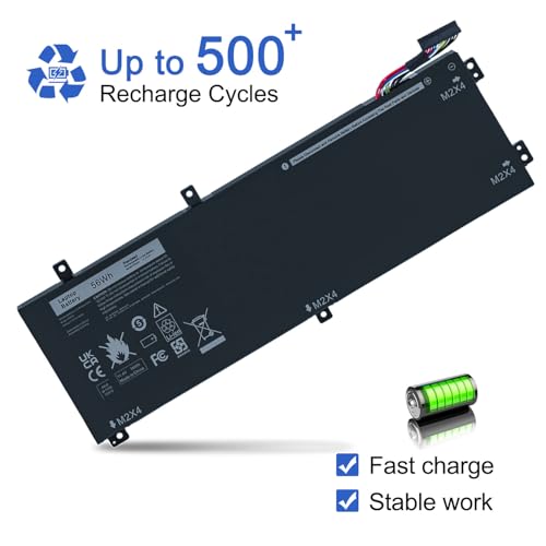 JOTACT H5H20 56Wh 11.4V Laptop Battery Compatible with Dell XPS 15 9590 9570 9560 9550 15-9550 Precision 15 5510 5520 5530 5540 Series RRCGW 62MJV M7R96 5D91C 05D91C 5041C - size: 10.56*4.53*0.15 inch H5H20