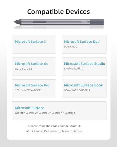 Metapen Stylus Pen M2 Biz for Microsoft Surface (AAAA Battery, Smooth Writing),Compatible with Surface Pro X/9/8/7+/7/6/5/4/3/Go 3/Book 3/Laptop 4/Studio 2, ASUS VivoBook Flip 14 for Students&Doers