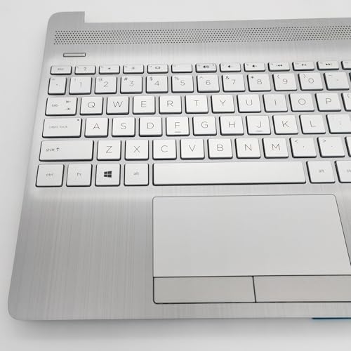 Replacement Upper Case Palmrest for HP 15T-DW 15-DW 15S-DU 15-DW0081WM 15-DW1081WM 15-DW1083WM 15-DW0083WM Series Laptop Top Cove Non-Backlit Keyboard Assembly L52023-001 AP2H8000510 Sliver - color: Silver