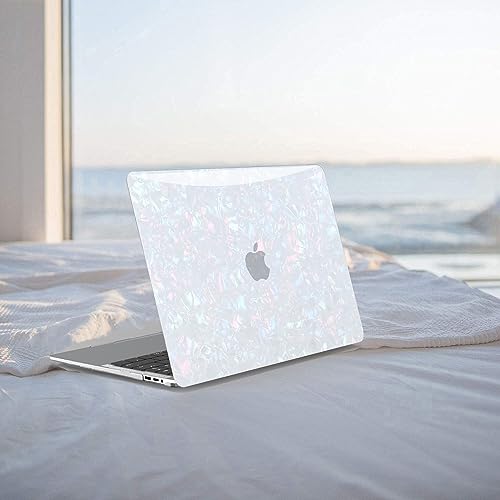 Anban for MacBook Pro 13 inch Case M2 M1 2025 2024 2023-2016, Shiny Pearl | Plastic Hard Shell+Keyboard Cover+Screen Protector for MacBook Pro 13.3 inch Case, A2338 A2251 A2289 A2159 A1989 A1706 A1708