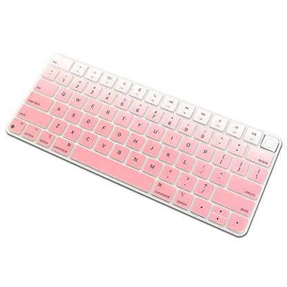 ProElife Keyboard Cover for Apple Magic Keyboard 3 with Touch ID A3118 | Ombre Pink, Non-interference Design for ID Key, Dust-proof, Silicone Protective Skin, Precision Molded, Washable & Reusable - color: Ombre Pink