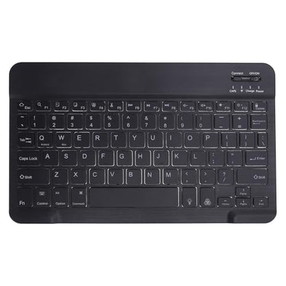 Portable Keyboard Wireless Rechargeable Ultra Slim Ergonomic Keyboard with RGB Backlit for Win Tablet Phone Laptop (Black) - color: Black