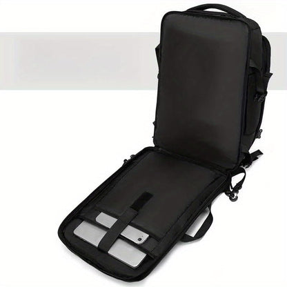 Laptop Backpack for Men 17-inch Travel- Computer Case Laptop Bag Large Capacity Business Weekender Satchel Purse Fashion Black - color: Black-500