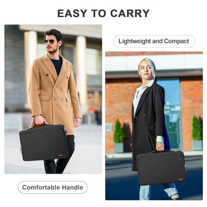 15.6 Inch Laptop Sleeve Carrying Case with Large Accessory Pocket | Protective Laptop bag for 15-15.6 inch Dell, acer, HP, Lenovo, ASUS Notebook Ultrabook, Water Resistant for Travel, Black