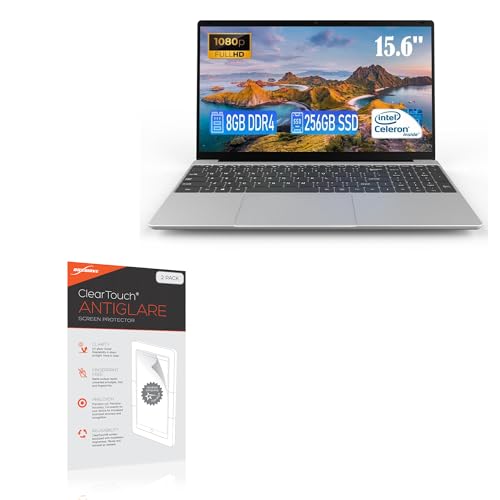 BoxWave Screen Protector Compatible with MTWZMM XU156 Laptop (15.6 in) - ClearTouch Anti-Glare (2-Pack), Anti-Fingerprint Matte Film Skin