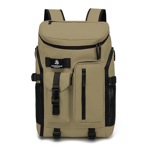 Kalesi Gym Duffle Bag Backpack 4-Way Waterproof with Shoes Compartment for travel Sport Hiking laptop - color: 02-wood Color