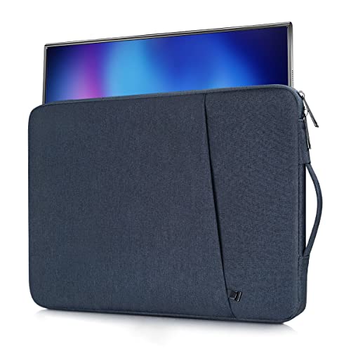 Portable Monitor Case 18.5 Inch,18 Inch Storage Sleeve Bag Compatible with Most Large 18.5 Inch Portable Monitor Carrying Pouch Bag,Navy Blue(NOT FIT 18 INCH Laptop) - color: Navy Blue, size: 18.5 Inch