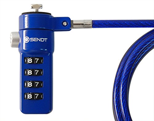 Sendt Blue Notebook/Laptop Combination Lock Security Cable - color: Blue