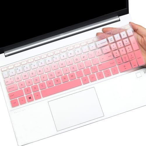 Keyboard Cover for HP 15.6" Laptop 15-fc 15-fd Series, HP Pavilion 15-eg 15-eh/er, HP Pavilion 17z 17-cn 17-cp 15z-fc000 15t-fd000 15t-eg300 15-fc0093dx 15-fc0025dx 15-fd0083wm 15-fd0107dx 17t-cn300 - color: GradientPink