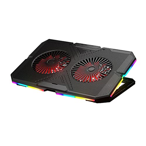 Gaming Laptop Cooler Turbo Fan 7 Heights Notebook Cooling Base 2 USB Port Fits 11-18 Inches Turbo Fan