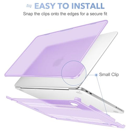 May Chen for MacBook Neo 13 inch Liquid Retina Display ((2026 Release A3404), Slim & Lightweight Protective Case with Screen Protector&Keyboard Cover&Dust Plug, Frosted Purple - color: Frosted Purple