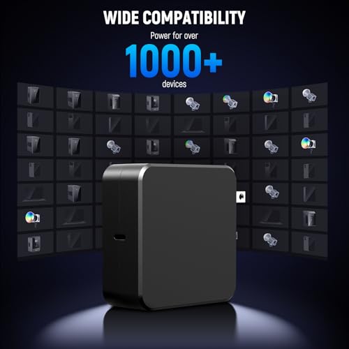 NEEWER PD 100W USB C Charger with 100W USB C Fast Charging Cable, GaN Fast Wall Charger AC Power Adapter for NEEWER HB80C HS60B HS60C Video Lights V Mount Batteries NP-F Chargers, PD200W0500G4T