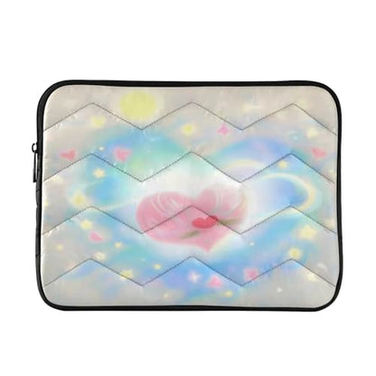 Dreamy Heart Stars 13” Quilted Laptop Sleeve Case Soft Notebook Protector Bag Computer Carrying Case - color: Dreamy Heart Stars, size: Medium