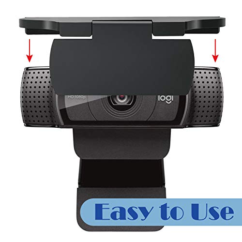 imluckies Webcam Cover for Logitech C920/ C920x/ C930e/ C922x/ C922 HD Pro Stream Webcam, Physical Anti-Peeping, Camera Privacy Shutter Cover Protect Lens and Security, Black