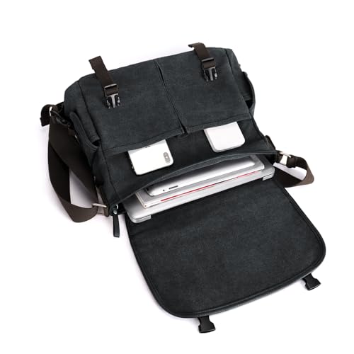 Messenger Bag Men,Waterproof Crossbody Bag,Satchel Shoulder Bag | Waterproof - color: A-black