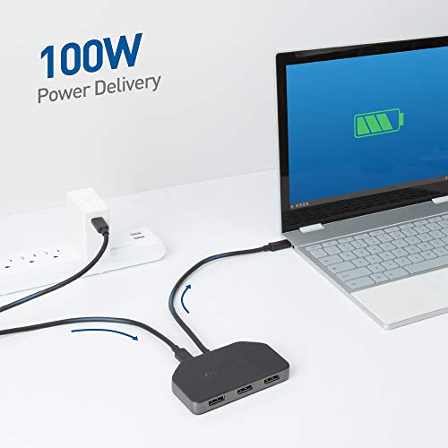Cable Matters Windows Only Triple Monitor USB C Hub, 3X DisplayPort | 100W Charging, 8K@30Hz / 4K@120Hz HDR, Thunderbolt 4/USB4 Compatible, for Surface Pro/XPS