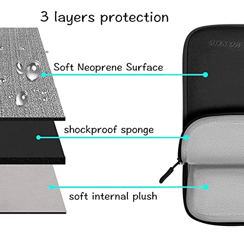 MOSISO Laptop Case 13 inch, Laptop Sleeve Carry Computer Bag | Compatible with MacBook Neo 13/Air M5 M4 M3 M2 M1/Pro M2 M1, Neoprene Bag with Handle&Detachable Small Case, Black - color: Black, size: 13 inch