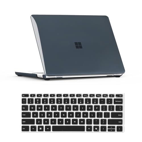 Se7enline Case for 2025 Microsoft Surface Laptop Copilot+ PC (13 Inch Touchscreen, Model 2095) - Lightweight Hard Shell, Scratch-Resistant, Easy Installation, with Keyboard Cover,Crystal Black - color: Crystal Black, size: 13 inch