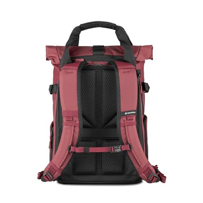 WANDRD PRVKE Rolltop 31L V4 Photography Bundle – Expandable Travel Camera Backpack with Essential Camera Cube and Laptop Sleeve - color: Rhone Burgundy, size: 31L (Photography Bundle), style: Rolltop