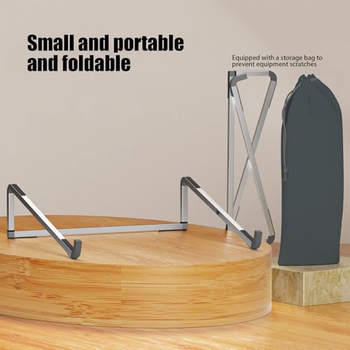 Foldable Laptop Stand Ergonomic, Lightweight, Stable, Sturdy Design | Ventilated Cooling Notebook Stand Sturdy Support, 11-17 Inch Laptops Tablets, for Collaborative Work, Home Office Desk Setup