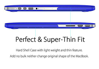 UESWILL Matte Hard Shell Case Cover Compatible with MacBook Pro (Retina, 13 inch, Early 2015/2014/2013/Late 2012), Model A1502/A1425, No CD-ROM, No USB-C, Royal Blue - color: Royal Blue, size: MacBook Pro 13" Retina A1502/A1425