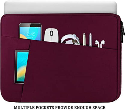 Laptop Sleeve Bag 15.6 inch, BOOEUDI Durable Shockproof Protective Computer Carrying Cover with Front Pocket, Briefcase Handbags Laptop Sleeve Bag for 15.6 inch HP, Dell, Acer, Asus, Notebook, WineRed - color: WineRed, size: 15.6 inch