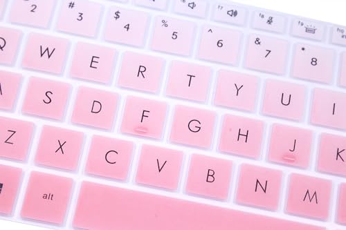 Silicone Keyboard Skin Cover Compatible with HP EliteBook 840 845 G9 G10 14" & HP EliteBook 830 835 G9 G10 13.3 inch Laptop (Not fit 840 845 1040 G8 G7 G6 G5 G4 G3) - Gradient Pink - color: Gradient Pink